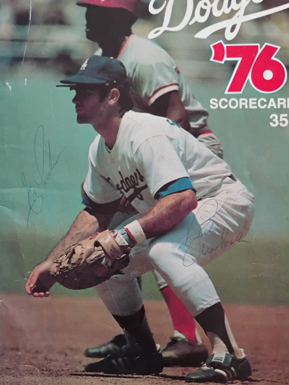 '76 Los Angeles Dodgers MLB Baseball Scorecard Program Steve Garvey